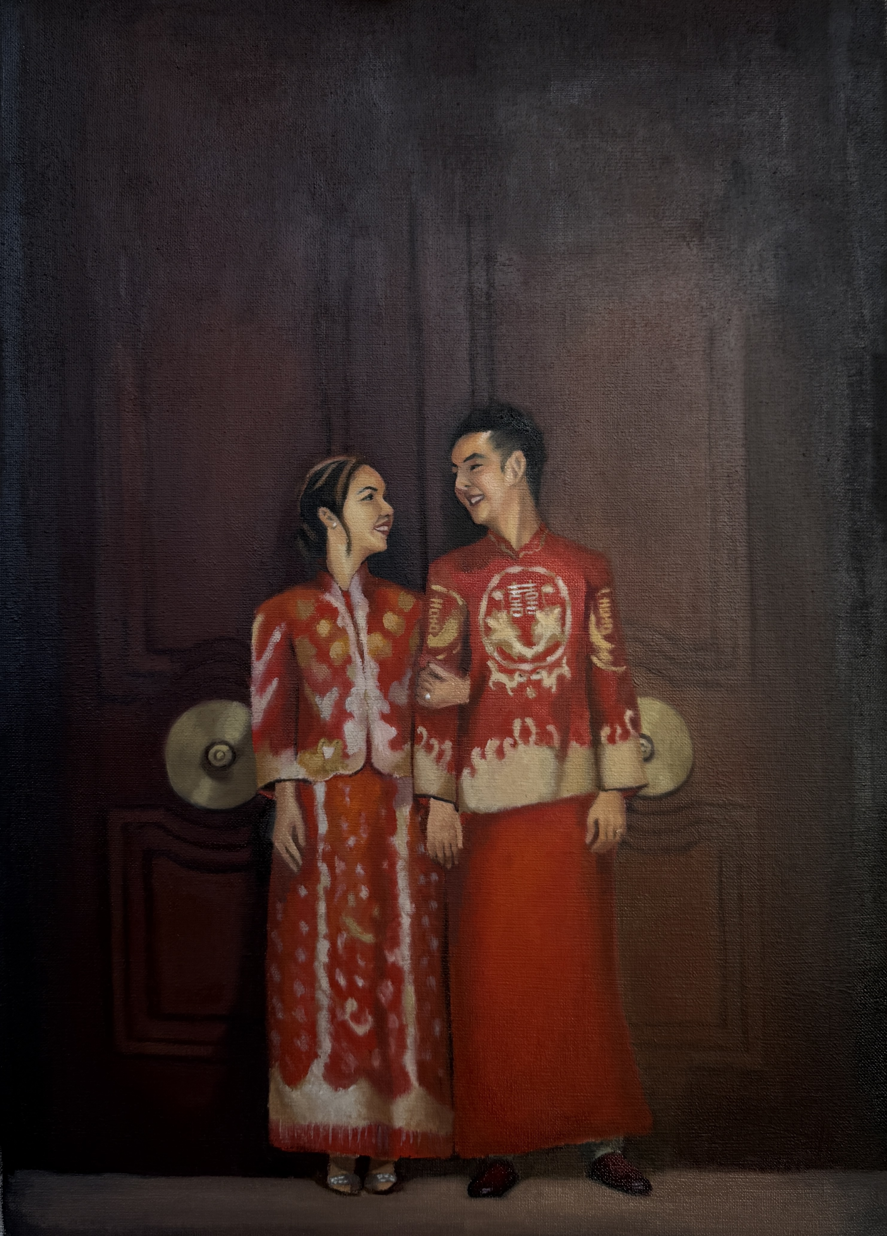 Sinvyest & Dylan “Memories Package” 18 x 24 inch — live wedding painting for 
